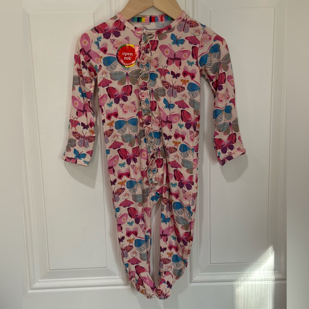 Magnetic Me Pink and Blue Butterfly Kids Footie